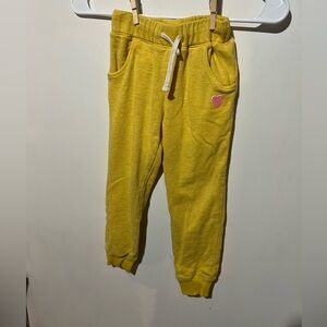 Old Navy Yellow Sweatpants with Elastic Cuffs and Drawstring - Size 5T